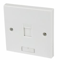 StarTech.com PLATE1WHUK caja de tomacorriente Blanco 