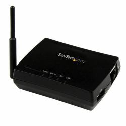StarTech.com Servidor Inalámbrico Wireless N Wifi de Impresora con 1 Puerto USB Compatible con AirPrint - 802.11b/g/n 