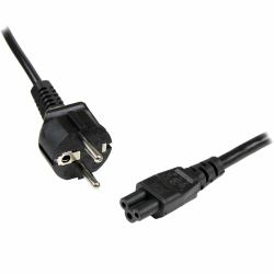 StarTech.com Cable de 2m de Alimentación para Portátiles, Enchufe UE a C5, 2,5A 250V, 18AWG, Cable de Repuesto para Cargador, Cable Hoja de Trébol Mickey Mouse, Cable para Europa, UL 