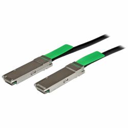 StarTech.com Cable de 2m Twinax Direct Attach QSFP+ a QSFP+ - 40G Compatible con MSA sin Codificar - DAC Cobre 40 GbE - Módulo Pasivo de Bajo Poder 40 Gbps 