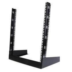 StarTech.com Rack Armario Bastidor Abierto de Escritorio Desktop Sobremesa de 2 Columnas 12U 0,5m Negro 