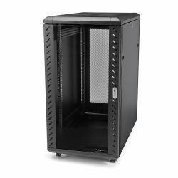 StarTech.com Armario Rack para Servidores 18U 19" 4 Columnas - Rack de Servidores con Cerradura y Seguro - Rack con Ruedas y Carriles de Montaje Ajustables para Equipo de Red 