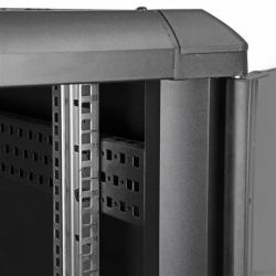StarTech.com Armario Rack para Servidores 22U 19" 4 Columnas - Rack de Servidores con Cerradura y Seguro - Rack con Ruedas y Carriles de Montaje Ajustables para Equipo de Red 