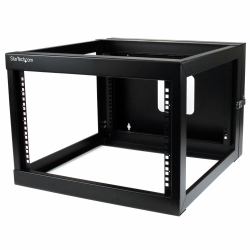 StarTech.com Rack de Servidores Abierto de 6U Abisagrado de Pared - de 19 Pulgadas - de 4 Columnas - con 50cm de Profundidad de Montaje - para Equipo de Redes AV 