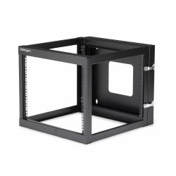 StarTech.com Rack de Servidores Abierto de 8U Abisagrado de Pared - de 19 Pulgadas - de 4 Columnas - con 50cm de Profundidad de Montaje - para Equipo de Redes AV 