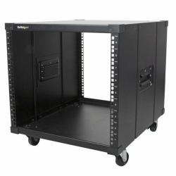 StarTech.com Rack de Servidores 9U y 4 Columnas de Marco Abierto - Rack con Ruedas - Rack de 19 Pulgadas para Espacios Reducidos - Rack Compacto para Equipo de Red / AV o Informática - TAA 
