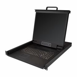 StarTech.com Consola KVM de Montaje en Rack de Servidores - Teclado QWERTY - KVM VGA de 1 Puerto con Monitor LCD de 19" - Switch KVM 1U con Cables - USB - 50.000 MTBF 