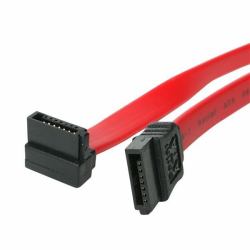StarTech.com Cable SATA 0,45m Acodado en Ángulo Recto - Rojo - 18in Pulgadas Cable Serial ATA 