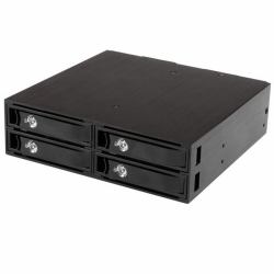 StarTech.com Backplane Rack Móvil 5,25 Pulgadas a 4 Unidades 2,5 SATA/SAS 