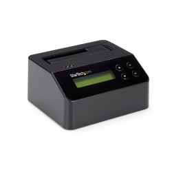 StarTech.com Borrador Autónomo USB 3.0 a SATA III de 1 Bahía para Disco Duro o SSD - Sanitizador - 4Kn - 9 Modos de Borrado - Pantalla LCD - Puerto DB-9 de Impresora - TAA 
