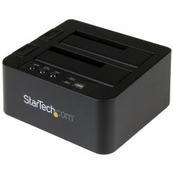 StarTech.com Duplicador Clonador Autónomo de Discos Duros o SSD SATA - Copiador de 2 Bahías - Base de Acoplamiento USB 3.1 [10Gbps] a Unidades SATA III de 2,5 o 3,5 Pulgadas 