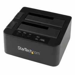 StarTech.com Duplicador USB 3.0 [5Gbps] o eSATA de Discos Duros de 2 Bahías, Independiente, Clonador Copiador de SSD o HDD SATA III de 2,5/3,5", Estación de Acoplamiento de HDD 