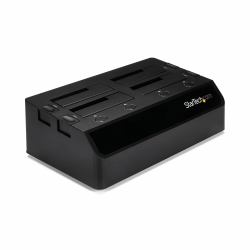 StarTech.com Base de Acoplamiento USB 3.0 de 4 Bahías SATA - Docking Station USB de Discos Duros o SSD SATA III de 2,5/3,5" - de Intercambio en Caliente - Carga Superior 