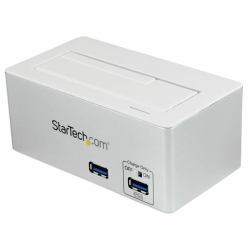 StarTech.com Estación de Conexión con Ventilador USB 3.0 UASP para Disco Duro SATA 6Gbps 2,5" y 3,5" Hub USB - Blanco 