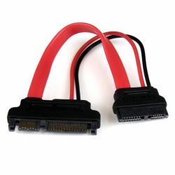 StarTech.com Adaptador Cable SATA 15cm Slimline Línea Delgada a SATA con Alimentación Corriente - Hembra a Macho 