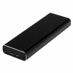 StarTech.com Caja USB 3.0 [5Gbps] a SSD M.2 de Aluminio con UASP - Negro - SATA NGFF M.2 con B Key y B+M Key - Caja Portátil Externa M.2 - No es Compatible con NVMe / AHCI 