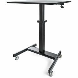 StarTech.com Escritorio Móvil de Pie - Carrito Mesa Portátil Ajustable de Pie Ergonómica con Ruedas - Estación de Trabajo Rodante para Ordenador o Portátil - con Ajuste de un Toque - para Profesores o Estudiantes 