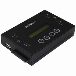 StarTech.com Clonador y Borrador Independiente 1:1 para Memorias USB y Unidades de Disco Duro y SSD SATA - con Pantalla LCD - TAA - Independiente del Sistema Operativo 