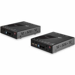 StarTech.com Extensor KVM HDMI KVM por IP - HDMI 4K 30Hz y USB 2.0 por IP, LAN o Ethernet CAT5e/CAT6 [100m/330ft] - Kit Extensor para Transmisor/Receptor/Conmutador/Switch KVM Remoto 