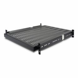 StarTech.com Estante Bandeja Deslizante Perforada Telescópica para Armario Rack de Profundidad Ajustable - 2U 22.7kg 