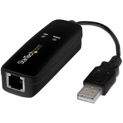 StarTech.com Fax Módem USB 2.0 Externo de 56K V.92 Basado en Hardware - Con Velocidades de Transferencia de Hasta 56Kbps [datos] 14,4Kbps[Fax] - Dongle para Ordenador, Portátil, CMS, POS 