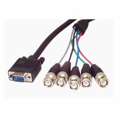 StarTech.com 6 ft. Coax SVGA Cable HDDB15M to 5 BNC Male 1,83 m Negro 