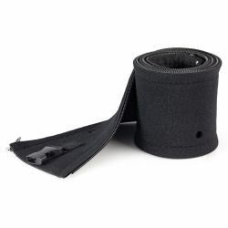 StarTech.com Manga de 1m de Neopreno con Cremallera para Gestión de Cableado - con 3cm de Diámetro - para Administración de Cables de Redes o AV - Envoltura Flexible para Organizar Cableado - Negro 