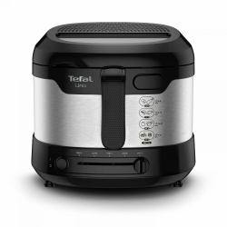 Tefal Uno FF215D Sencillo 1,8 L Independiente 1600 W Freidora Negro, Acero inoxidable 