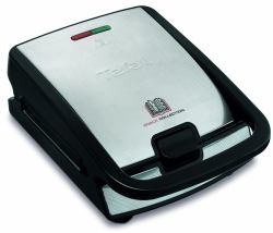 Tefal Snack Collection SW852D sandwichera 700 W Negro, Acero inoxidable 