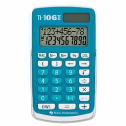 Texas Instruments TI-106 II calculadora Escritorio Calculadora básica Turquesa, Blanco 