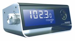 Thomson ct350 radio reloj digital negro, plata