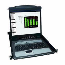 Tripp Lite B020-U16-19-K KVM de Consola NetDirector de 16 puertos 1U para instalar en rack, con LCD de 19 pulgadas + 8 cables combinados PS2/USB 