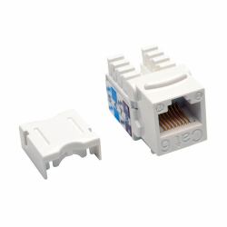 Tripp Lite N238-025-WH Enchufe Keystone de Inserción a Presión Tipo 110 Cat6 / Cat5e - Blanco, Paquete de 25 