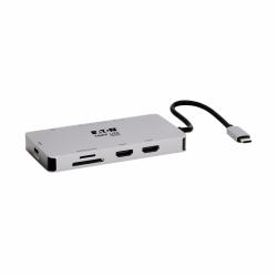 Tripp Lite U442-DOCK8G-GG base para portátil y replicador de puertos Alámbrico USB 3.2 Gen 1 [3.1 Gen 1] Type-C Negro, Gris 