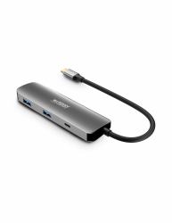 Urban Factory MHC40UF base para portátil y replicador de puertos Alámbrico USB 3.2 Gen 1 [3.1 Gen 1] Type-C Gris 