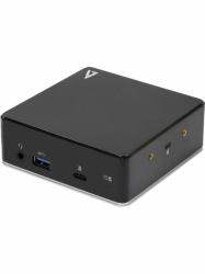 V7 Docking Station universal USB-C con HDMI dual, audio combinado de 3,5 mm, Gigabit Ethernet, 3 puertos USB 3.1 y PD de 85W 