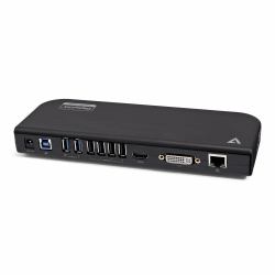 V7 UDDS2 base para portátil y replicador de puertos Acoplamiento USB 2.0 Negro 