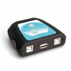 VALUE Manual USB 2.0 Printer Switch, 2 Ports interruptor de impresora Alámbrico 