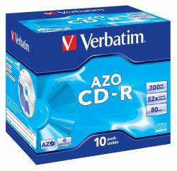 Verbatim CD-R AZO Crystal 700 MB 52x 10 pieza[s] 