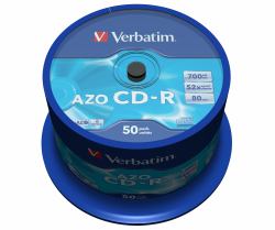 Verbatim CD-R AZO Crystal 700 MB 52x 50 pieza[s] 