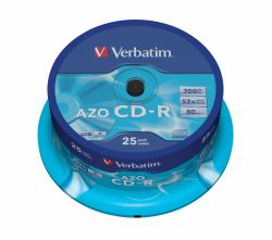 Verbatim CD-R AZO Crystal 700 MB 52x 25 pieza[s] 