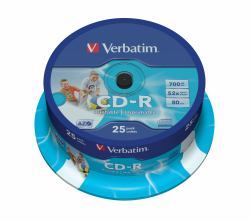 Verbatim CD-R AZO Wide Inkjet Printable 700 MB 52x 25 pieza[s] 