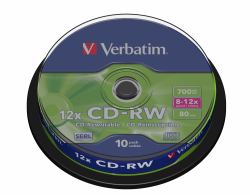 Verbatim CD-RW 12x 700 MB 10 pieza[s] 