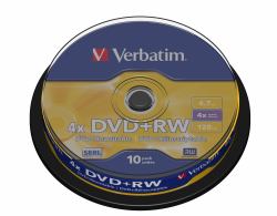 Verbatim DVD+RW Matt Silver 4,7 GB 10 pieza[s] 