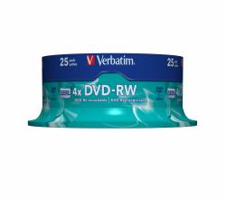Verbatim DVD-RW Matt Silver 4,7 GB 25 pieza[s] 