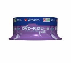 Verbatim DVD+R Double Layer 8x Matt Silver 25pk Spindle 8,5 GB DVD+R DL 25 pieza[s] 