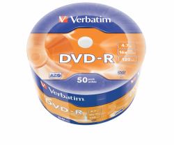 Verbatim DVD-R Matt Silver en Wrap Spindle [bobina envuelta] de 50 unidades 