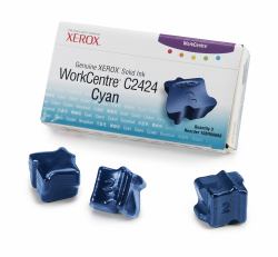 Xerox Tinta sólida cián de marca para WorkCentre C2424 [3 barras] 