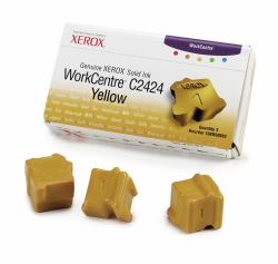 Xerox Tinta sólida amarilla de marca para WorkCentre C2424 [3 barras] 
