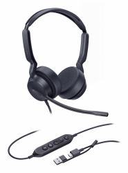 Yealink UH42 Dual Teams USB-C/A Auriculares Alámbrico Diadema Oficina/Centro de llamadas USB Type-C / USB Type-A Negro 